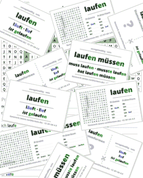 Arbeitsblätter zur Konjugation deutscher Verben